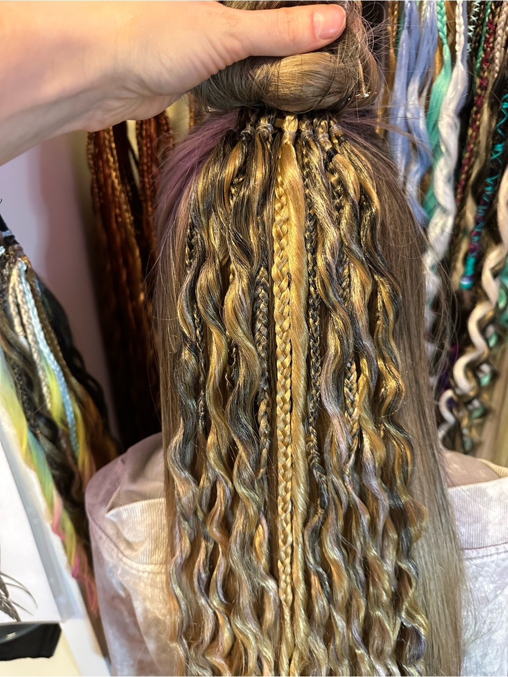 Blonde & Gold Boho Hair Wrap Extensions